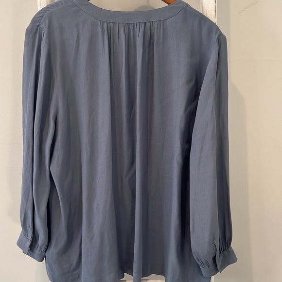 MADEWELL silky lace up peasant top size small - Picture 7 of 8